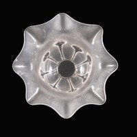 A Frosted Glass Shade with Teardrop Embellishments & Gently Ruffled Rim - Thumbnail 11