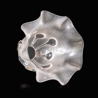 A Frosted Glass Shade with Teardrop Embellishments & Gently Ruffled Rim - Thumbnail 12