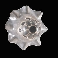 A Frosted Glass Shade with Teardrop Embellishments & Gently Ruffled Rim - Thumbnail 13