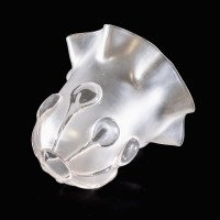 A Frosted Glass Shade with Teardrop Embellishments & Gently Ruffled Rim - Thumbnail 16
