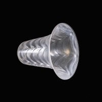 A Frosted Glass Shade with a Feather-Like Embossed Pattern & Flared Rim - Thumbnail 7