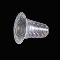 A Frosted Glass Shade with a Feather-Like Embossed Pattern & Flared Rim - Thumbnail 11