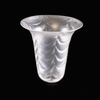 A Frosted Glass Shade with a Feather-Like Embossed Pattern & Flared Rim - Thumbnail 14