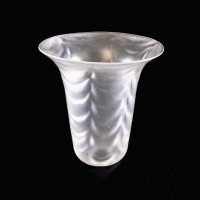 A Frosted Glass Shade with a Feather-Like Embossed Pattern & Flared Rim - Thumbnail 15