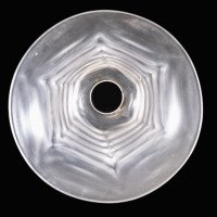 A Frosted Glass Shade with a Feather-Like Embossed Pattern & Flared Rim - Thumbnail 16