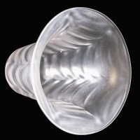 A Frosted Glass Shade with a Feather-Like Embossed Pattern & Flared Rim - Thumbnail 17
