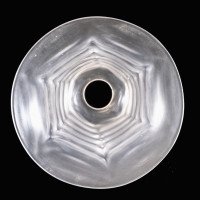 A Frosted Glass Shade with a Feather-Like Embossed Pattern & Flared Rim - Thumbnail 18