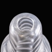 A Frosted Glass Shade with a Feather-Like Embossed Pattern & Flared Rim - Thumbnail 20