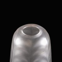 A Pair of Frosted Glass Shades with Feather-Like Embossed Pattern & Flared Rims - Thumbnail 12