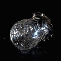 A Clear Glass Shade with Leaf-Like Embossed Pattern & Scalloped Ruffled Rim - Thumbnail 9