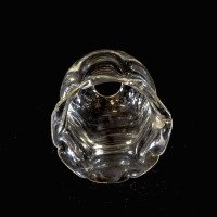 A Clear Glass Shade with Leaf-Like Embossed Pattern & Scalloped Ruffled Rim - Thumbnail 11