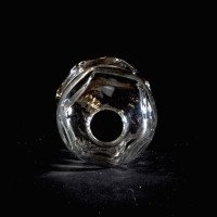 A Clear Glass Shade with Leaf-Like Embossed Pattern & Scalloped Ruffled Rim - Thumbnail 13