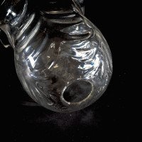 A Clear Glass Shade with Leaf-Like Embossed Pattern & Scalloped Ruffled Rim - Thumbnail 14