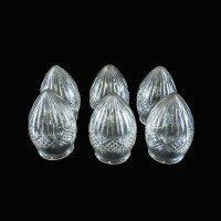Arts & Crafts Cut Glass ‘Pineapple’ Shades, Set of Six, c.1900
