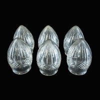 A Set of Six Pineapple Cut Glass Shades with Intricate Design - Thumbnail 2
