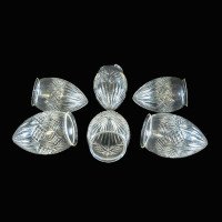 A Set of Six Pineapple Cut Glass Shades with Intricate Design - Thumbnail 3