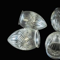 A Set of Six Pineapple Cut Glass Shades with Intricate Design - Thumbnail 6