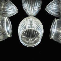 A Set of Six Pineapple Cut Glass Shades with Intricate Design - Thumbnail 8