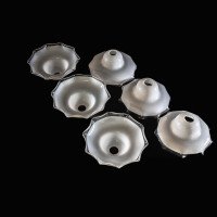 Arts & Crafts Set of Six Opalescent Ruffled Glass Shades - Thumbnail 6