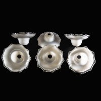 Arts & Crafts Set of Six Opalescent Ruffled Glass Shades - Thumbnail 7