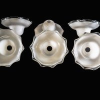 Arts & Crafts Set of Six Opalescent Ruffled Glass Shades - Thumbnail 8