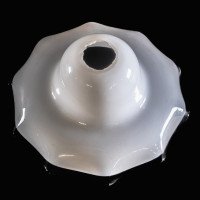 Arts & Crafts Set of Six Opalescent Ruffled Glass Shades - Thumbnail 10