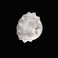 Set of Six Clear Ribbed Glass Shades with Bell Shape and Ruffled Rims c.1900 - Thumbnail 16