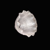 Set of Six Clear Ribbed Glass Shades with Bell Shape and Ruffled Rims c.1900 - Thumbnail 17