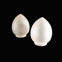 A Pair of Frosted Glass Shades with Soft Finish & Teardrop Shape - Thumbnail 3