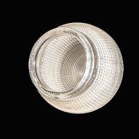 Clear Glass Shade with Holophane Texture & Teardrop Shape - Thumbnail 4