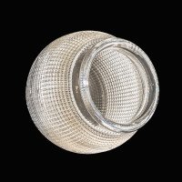 Clear Glass Shade with Holophane Texture & Teardrop Shape - Thumbnail 5