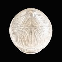 Clear Glass Shade with Holophane Texture & Teardrop Shape - Thumbnail 11
