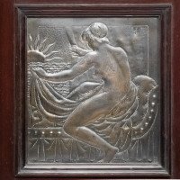Aesthetic Movement Carved Walnut Mirror by J Smithey - Thumbnail 9