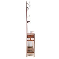 Shapland & Petter, Arts & Crafts Oak Hallstand with Mirror, Umbrella Stand - Thumbnail 8