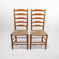 Edward Gardiner. Set of Nine English Ladder Back Dining Chairs - Thumbnail 3