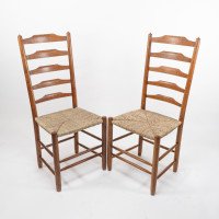 Edward Gardiner. Set of Nine English Ladder Back Dining Chairs - Thumbnail 4