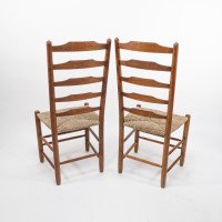 Edward Gardiner. Set of Nine English Ladder Back Dining Chairs - Thumbnail 7