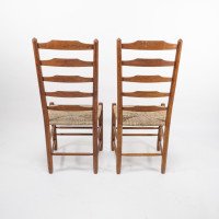 Edward Gardiner. Set of Nine English Ladder Back Dining Chairs - Thumbnail 8
