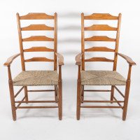 Edward Gardiner. Set of Nine English Ladder Back Dining Chairs - Thumbnail 16