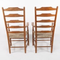 Edward Gardiner. Set of Nine English Ladder Back Dining Chairs - Thumbnail 20