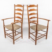 Edward Gardiner. Set of Nine English Ladder Back Dining Chairs - Thumbnail 23