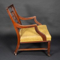 E. W. Godwin Attributed, Anglo-Japanese Aesthetic Movement Ebonised Armchair with a Lattice Style Back - Thumbnail 8
