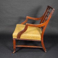 E. W. Godwin Attributed, Anglo-Japanese Aesthetic Movement Ebonised Armchair with a Lattice Style Back - Thumbnail 4