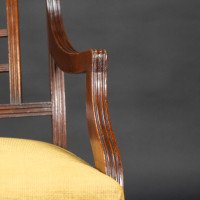E. W. Godwin Attributed, Anglo-Japanese Aesthetic Movement Ebonised Armchair with a Lattice Style Back - Thumbnail 13