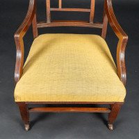 E. W. Godwin Attributed, Anglo-Japanese Aesthetic Movement Ebonised Armchair with a Lattice Style Back - Thumbnail 16