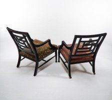 E. W. Godwin, attributed. Two Anglo-Japanese Aesthetic Movement Ebonized Armchairs - Thumbnail 3