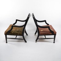 E. W. Godwin, attributed. Two Anglo-Japanese Aesthetic Movement Ebonized Armchairs - Thumbnail 7