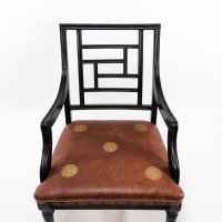 E. W. Godwin, attributed. Two Anglo-Japanese Aesthetic Movement Ebonized Armchairs - Thumbnail 9