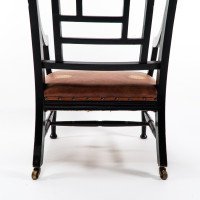 E. W. Godwin, attributed. Two Anglo-Japanese Aesthetic Movement Ebonized Armchairs - Thumbnail 12