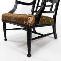 E. W. Godwin, attributed. Two Anglo-Japanese Aesthetic Movement Ebonized Armchairs - Thumbnail 14